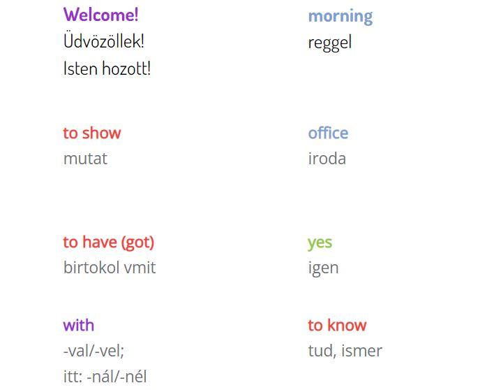 Így épül fel a PONS Online nyelvtanfolyam - Szókincs