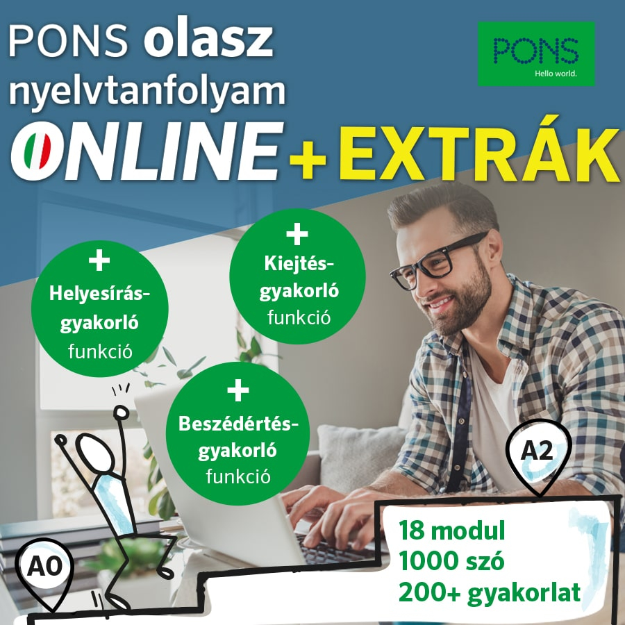 PONS Olasz Nyelvtanfolyam Online + EXTRÁK