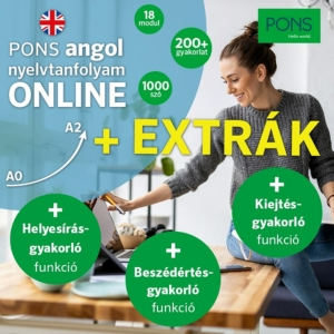 PONS Angol nyelvtanfolyam online + EXTRÁK