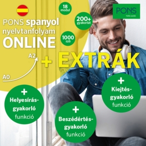 PONS Spanyol nyelvtanfolyam online + EXTRÁK
