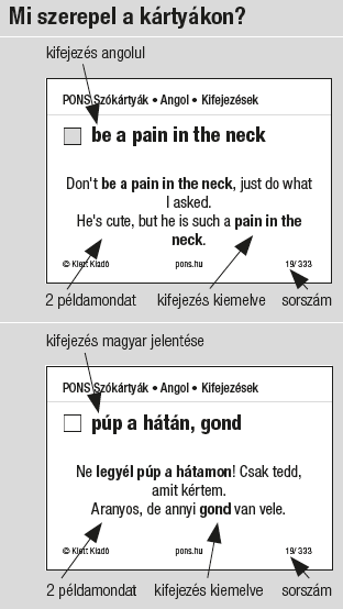 PONS Szókártyák - Angol - MI szerepel a kártyákon?