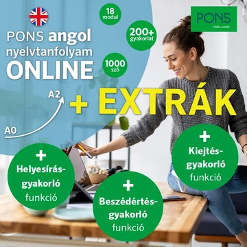 Angol Nyelvtanfolyam Online + Extrák