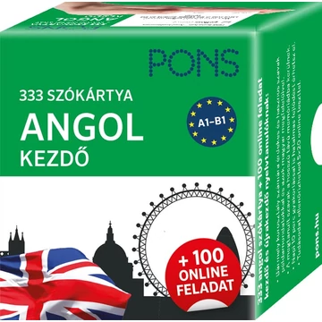 PONS Szókártyák Angol Kezdő 333 Szó plusz 100 online feladat