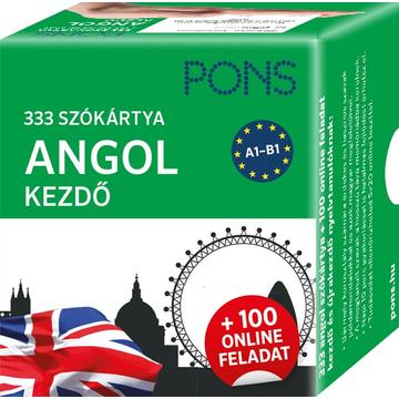 PONS Szókártyák Angol Kezdő 333 Szó plusz 100 online feladat