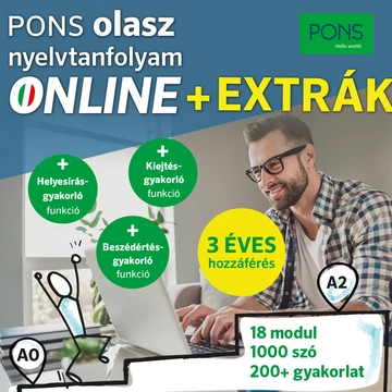 Olasz Nyelvtanfolyam Online Extrák 3 éves hozzáférés