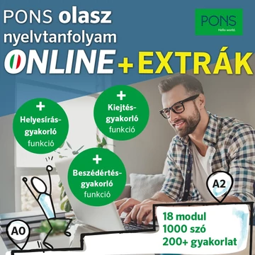 Olasz Nyelvtanfolyam Online + Extrák