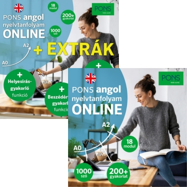 PONS Angol Nyelvtanfolyam Online és Angol Nyelvtanfolyam Online + EXTRÁK