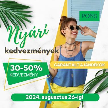 Nagy nyári akció a PONS-nál!