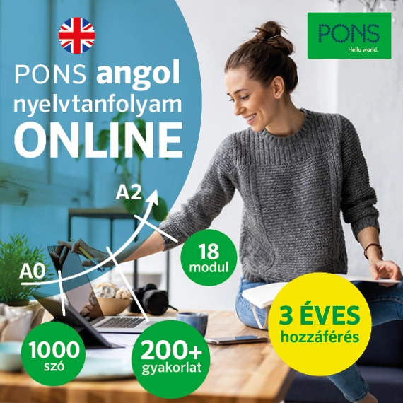 PONS Angol Nyelvtanfolyam Online 3 éves hozzáférés