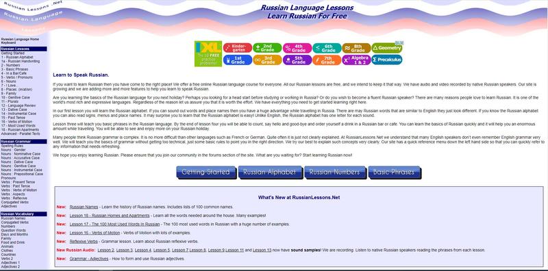 Russian Lessons.net - Orosz online nyelvtanulás