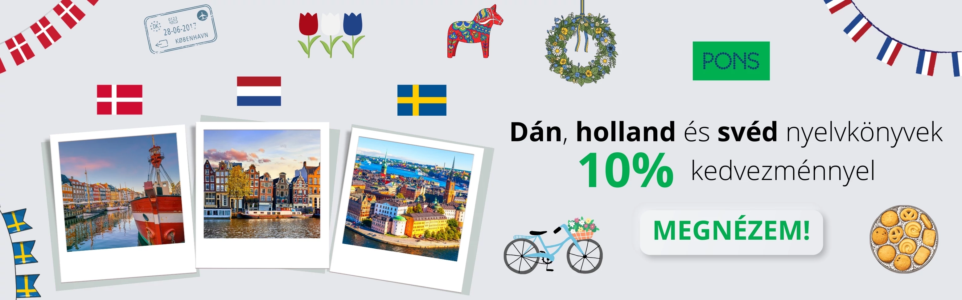 Dán, holland, svéd könyvek 10% kedvezménnyel